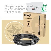 Club3D Kabel USB-C, 100W, 9m, 8k60Hz, 20Gbps, černá