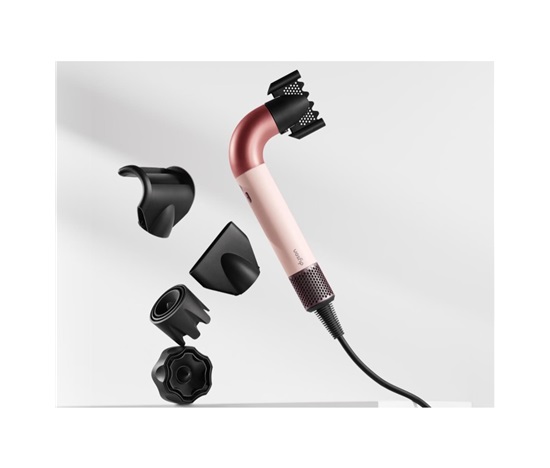 Dyson Supersonic r Straight + Wavy Ceramic Pink/Rose Gold profesionální fén, 1700 W, senzor Time of Flight, 4 teploty