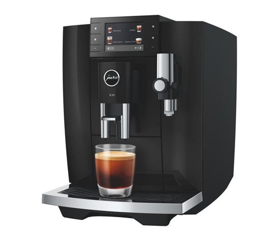 JURA E8 Piano Black automatický kávovar, 27 nápojů, Hot/Light Brew, Sweet Foam, P.A.G.2, One-Touch