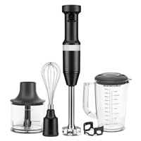 KitchenAid 5KHBV83EBM tyčový mixér matně černý, 1 l, 180 W, 4břitý nůž, sekací a šlehací nástavec