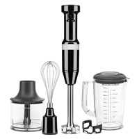 KitchenAid 5KHBV83EOB tyčový mixér leskle černý, 1 l, 180 W, 4břitý nůž, sekací a šlehací nástavec