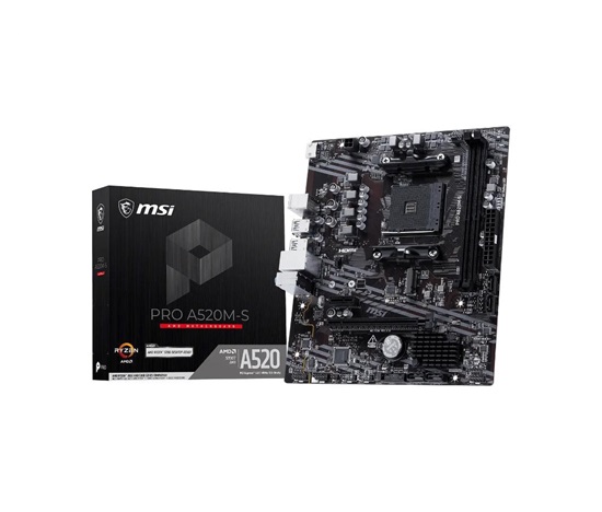 MSI MB Sc AM4 PRO A520M-S, AMD A520, 2xDDR4, 1xHDMI, mATX