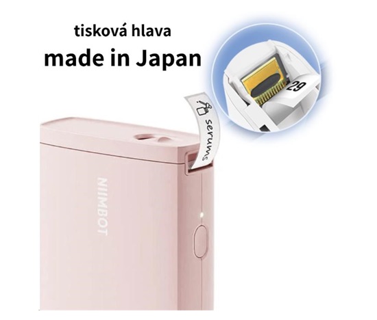 Niimbot Tiskárna štítků D11-H Smart, růžová + role štítků 155 ks