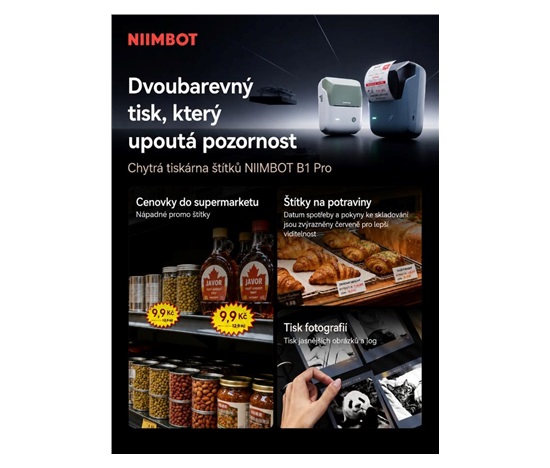 Niimbot Tiskárna štítků B1 PRO, zelená + role štítků 230 ks