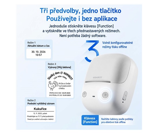 Niimbot Tiskárna štítků B2, růžová + role štítků 230 ks