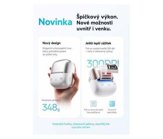 Niimbot Tiskárna štítků B2 PRO, zlatá + role štítků 230 ks