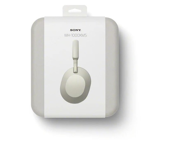Sony bezdrátová sluchátka WH-1000XM5, EU, stříbrná