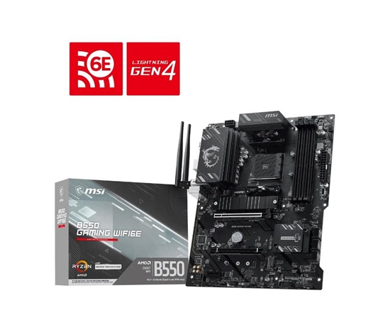 MSI MB Sc AM4 B550 GAMING WIFI6E, AMD B550, 4xDDR4, WiFi, 1xDP, 1xHDMI, ATX
