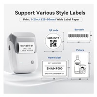 BAZAR - Niimbot Tiskárna štítků B1 Smart, grey + role štítků 210ks - Poškozený obal (Komplet)