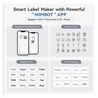 BAZAR - Niimbot Tiskárna štítků B1 Smart, grey + role štítků 210ks - Poškozený obal (Komplet)