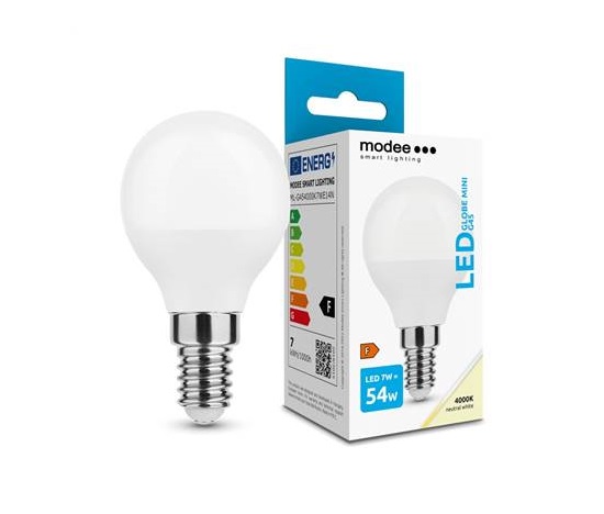 Modee E14 7W mini globe LED studená 4000K