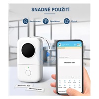 Phomemo Tiskárna štítků D30, bílá + role štítků 100 ks (12x40 mm)