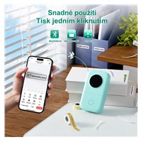 Phomemo Tiskárna štítků D30, černá + role štítků 100 ks (12x40 mm)