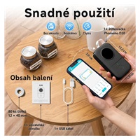Phomemo Tiskárna štítků D30, fialová + role štítků 100 ks (12x40 mm)