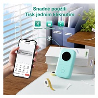 Phomemo Tiskárna štítků D30, fialová + role štítků 100 ks (12x40 mm)