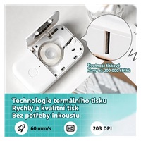 Phomemo Tiskárna štítků D30, fialová + role štítků 100 ks (12x40 mm)