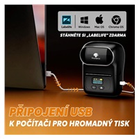 Phomemo Tiskárna štítků M110, bílá + role štítků 320 ks (40x20 mm)