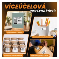 Phomemo Tiskárna štítků M110, bílá + role štítků 320 ks (40x20 mm)