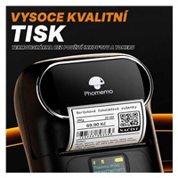 Phomemo Tiskárna štítků M110, černá + role štítků 320 ks (40x20 mm)
