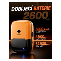 Phomemo Tiskárna štítků E50 Pro, oranžová + role štítků 230 ks (50x30 mm)