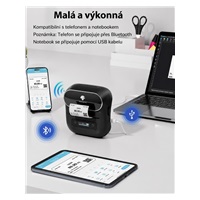 Phomemo Tiskárna štítků M220, bílá + role štítků 320 ks (40x20 mm)