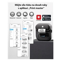 Phomemo Tiskárna štítků M220, bílá + role štítků 320 ks (40x20 mm)