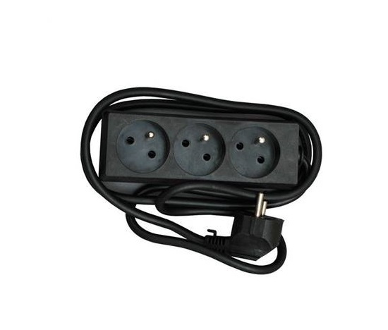 Konnoc DX-3F 1,5m trojzásuvka ČERNÁ