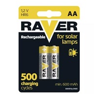 GP HR6/2BP Raver Rechargeable SOLAR 600mAh
