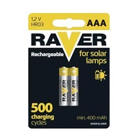 GP HR03/2BP Raver Rechargeable SOLAR 400mAh