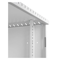 BAZAR - LEXI-Net 10" nástěnný rozvaděč Basic 6U 292x300, skleněné dveře, bez zad, rozložený, šedý - rozbaleno