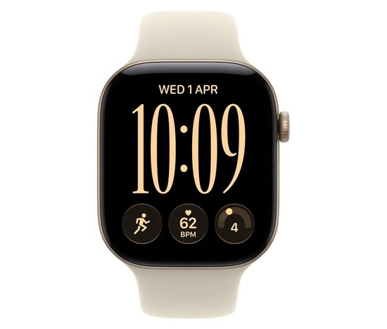 Apple Watch Series 12 GPS 42mm Light Gold Aluminium Case with Sand Sport Band - S/M