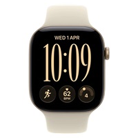 Apple Watch Series 12 GPS 46mm Light Gold Aluminium Case with Sand Sport Band - S/M