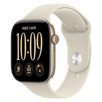 Apple Watch Series 12 GPS 46mm Light Gold Aluminium Case with Sand Sport Band - M/L