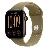 Apple Watch Series 12 GPS 46mm Dark Bronze Aluminium Case with Olive Sport Band - M/L