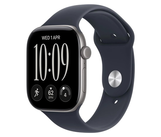 Apple Watch Series 12 GPS + Cellular 42mm Space Grey Aluminium Case with Navy Blue Sport Band - S/M