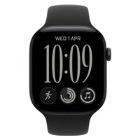 Apple Watch Series 12 GPS + Cellular 42mm Black Aluminium Case with Black Sport Band - S/M