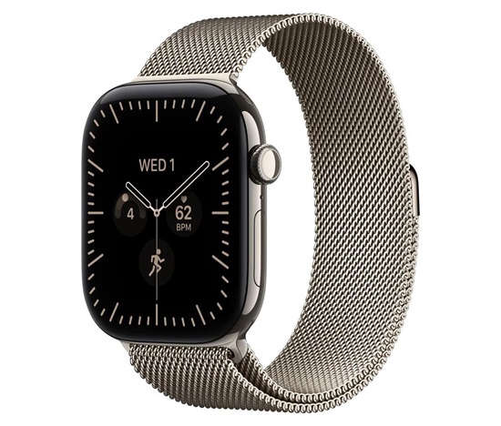 Apple Watch Series 12 GPS + Cellular 42mm Natural Titanium Case with Natural Milanese Loop