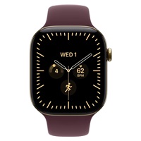 Apple Watch Series 12 GPS + Cellular 42mm Radiant Gold Titanium Case with Burgundy Sport Band - S/M