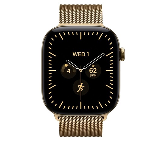 Apple Watch Series 12 GPS + Cellular 42mm Radiant Gold Titanium Case with Radiant Gold Milanese Loop