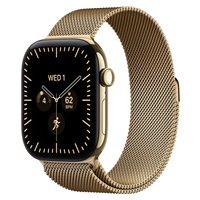 Apple Watch Series 12 GPS + Cellular 42mm Radiant Gold Titanium Case with Radiant Gold Milanese Loop