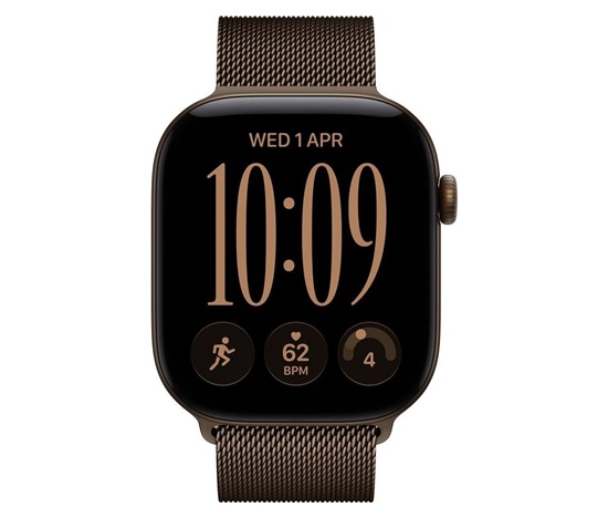 Apple Watch Series 12 GPS + Cellular 42mm Dark Bronze Aluminium Case with Dark Bronze Milanese Loop