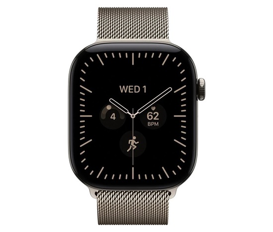 Apple Watch Series 12 GPS + Cellular 46mm Natural Titanium Case with Natural Milanese Loop - M/L