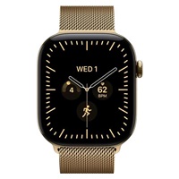 Apple Watch Series 12 GPS + Cellular 46mm Radiant Gold Titanium Case with Radiant Gold Milanese Loop - M/L