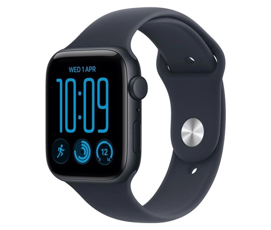 Apple Watch SE 3 GPS 40mm Midnight Aluminium Case with Navy Blue Sport Band - M/L