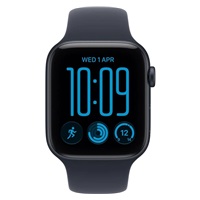 Apple Watch SE 3 GPS 44mm Midnight Aluminium Case with Navy Blue Sport Band - S/M