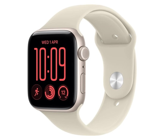 Apple Watch SE 3 GPS + Cellular 40mm Starlight Aluminium Case with Sand Sport Band - M/L