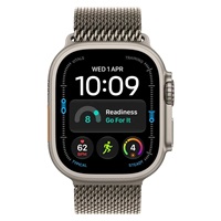 Apple Watch Ultra 4 GPS + Cellular 49mm Natural Titanium Case with Natural Titanium Milanese Loop - L