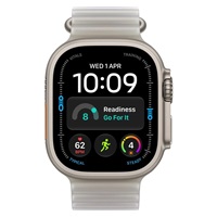 Apple Watch Ultra 4 GPS + Cellular 49mm Natural Titanium Case with Translucent Grey Ocean Band