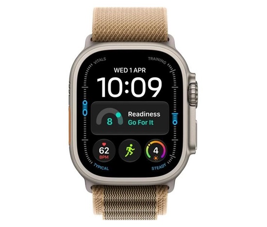 Apple Watch Ultra 4 GPS + Cellular 49mm Natural Titanium Case with Desert Alpine Loop - M