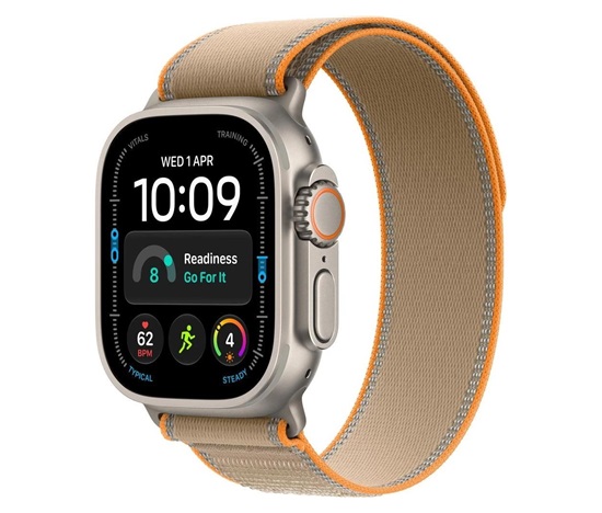 Apple Watch Ultra 4 GPS + Cellular 49mm Natural Titanium Case with Sand Trail Loop - M/L